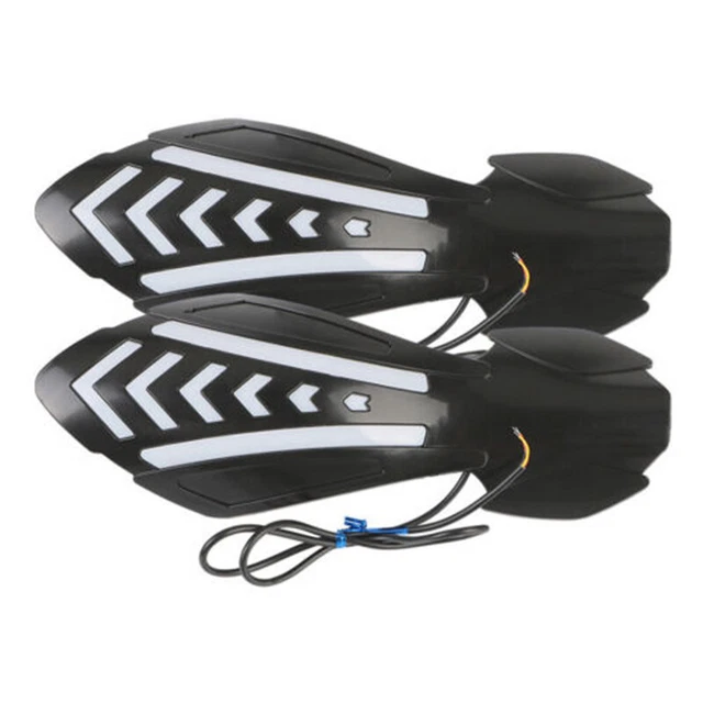 Motorcycle Hand Guard Windshield Protection Shield Front Handlebar With Light ×2