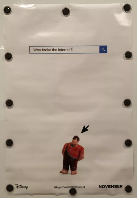 WRECK IT RALPH 2 Original 27" X 40" DS/Rolled Movie Poster - 2018 - DISNEY
