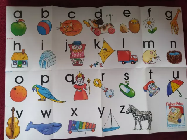 VINTAGE FISHER-PRICE A to Z POSTER