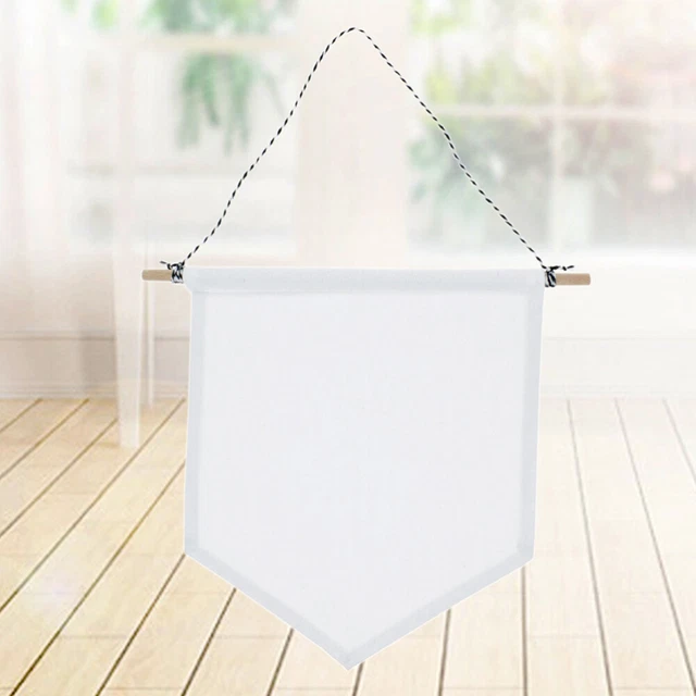 Spilla Display Pennant Banner Smalto Babbo Spilla Distintivo Bandiera Tela Bianca Parete B