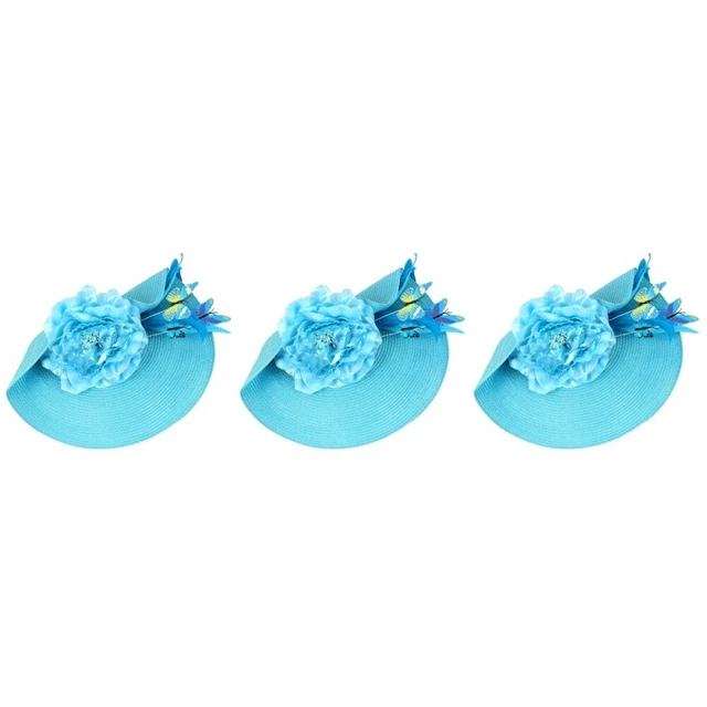 3pcs Tea Party Fascinator Hat Women Banquet Butterfly Headband Personalized