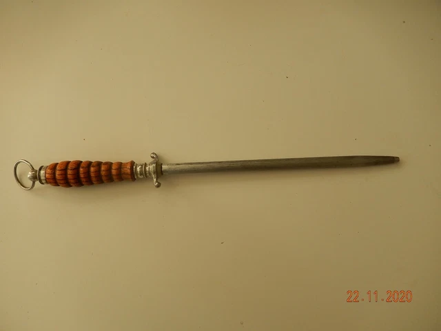 Fusil à Aiguiser Ancien Charles Fischer – Outil Boucher Rétro, Déco Cuisine Vintage Occasion