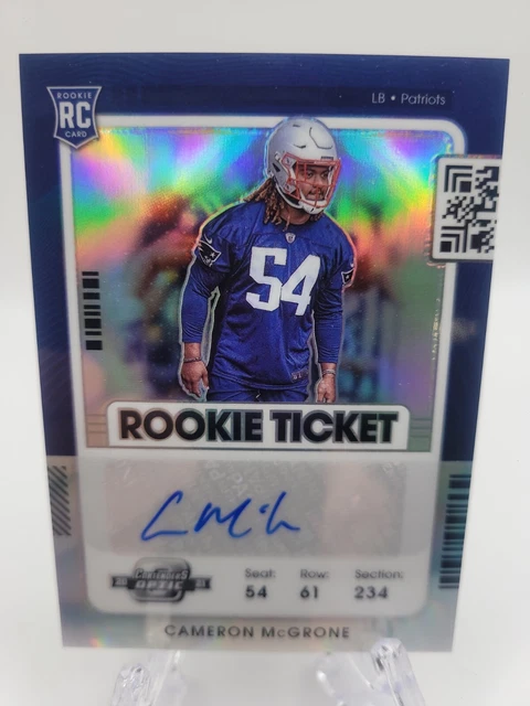 2021 Panini Contenders Optic Cameron McGrone Rookie Ticket Silver Prizm Auto