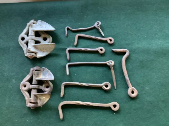 antique woven wire gate latches and barn door hooks