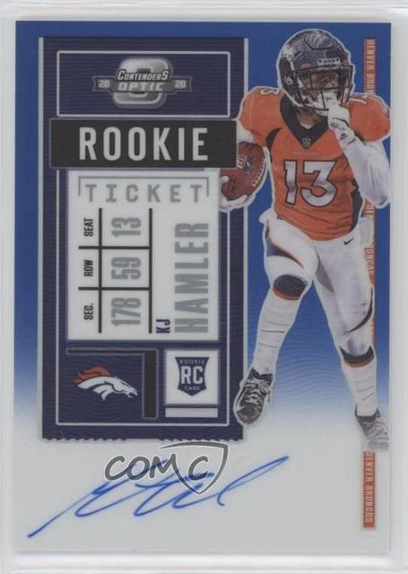 2020 Panini Contenders Optic Ticket RPS Blue /75 KJ Hamler #119 Rookie Auto RC