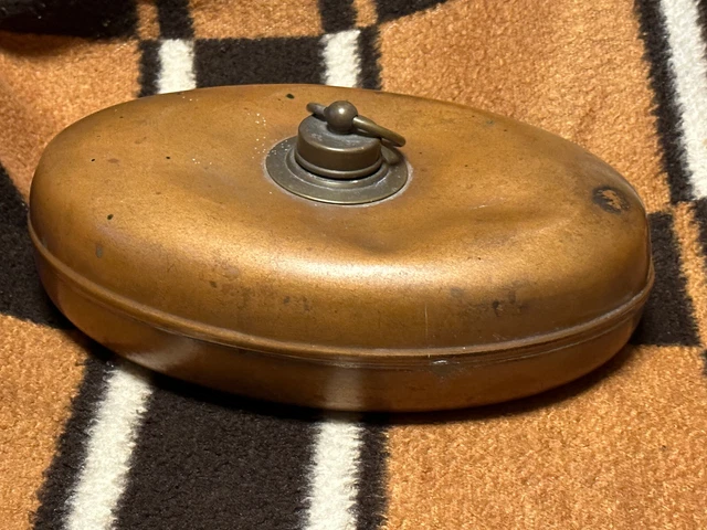 Wärmflasche Bettflasche Kupfer  20er antik Reinkupfer alt Sammler funktionstücht 3