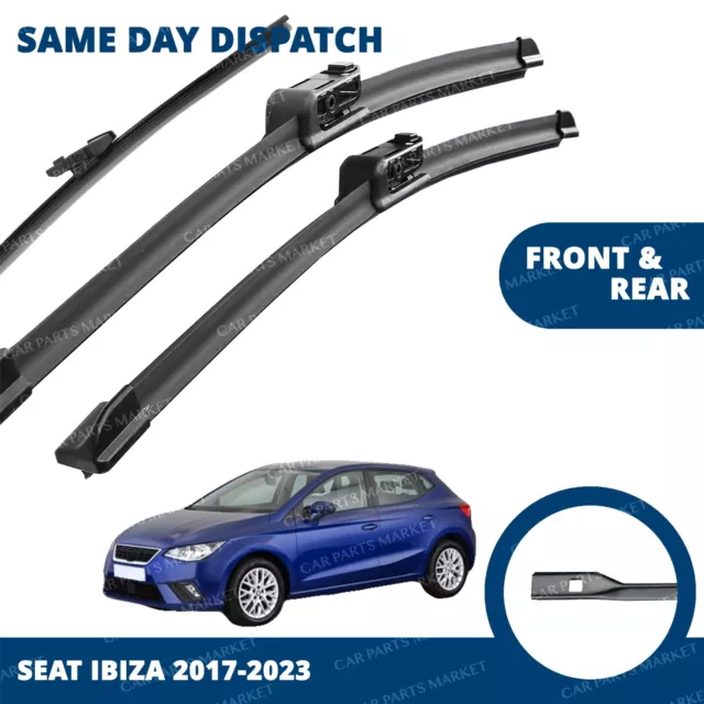 Front/Rear Windscreen 26" 16" 13" Wiper Blades for Seat Ibiza 2017-2023