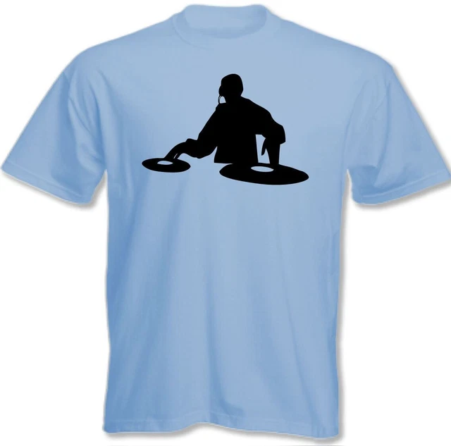 Dj Decks T-Shirt Uomo Unisex Divertente T-Shirt Technics Disco IN Vinile Player