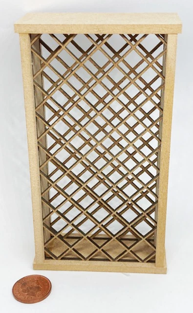 Poupées Maison Paquet Plat Bois Grand Bordeaux Rack Tumdee 1:12 Échelle Barre