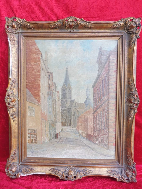 Estampe Palais De Fontainebleau - Reproduction XIXe - Signée - Scène De Chasse