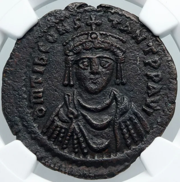 TIBERIUS II CONSTANTINE Constantinople Ancient Byzantine Follis Coin NGC i88670