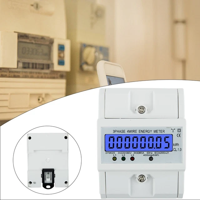 Misuratore Energia Strumento Alta Qualità 10 Cm X 7,6 Cm X 6,5 Cm 400 Imp Per KWh