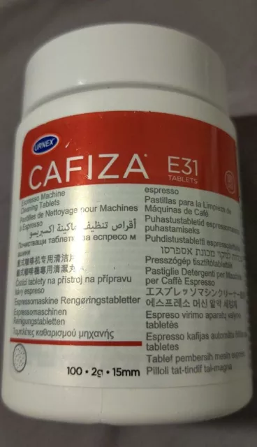 Urnex Cafiza Professional Espresso Machine Cleaning Tablets, 100 Count E31