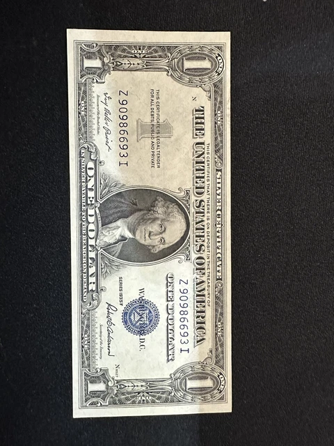 1935 F series One Dollar Note $1 Silver Certificate Blue Seal Bill US Currency