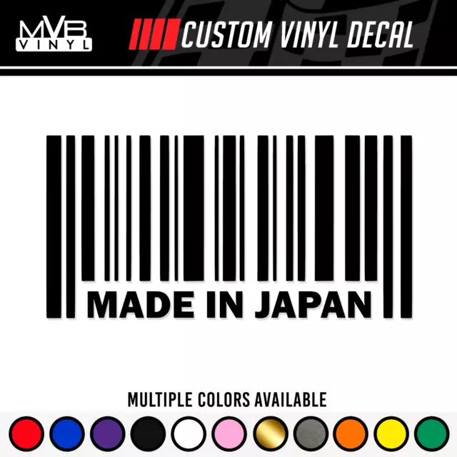 Made In USA Barcode Sticker Decal Vinyl jdm haters upc america