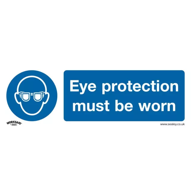 Sealey Obligatorio Señal de Seguridad - Protección para Ojos Must Be Worn -
