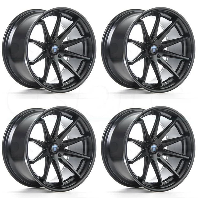Rc10 Rims 19X8.5/19X9.5 ROHANA RC10 5x120 15/20 Matte Black Wheels Rims Set(4 ...