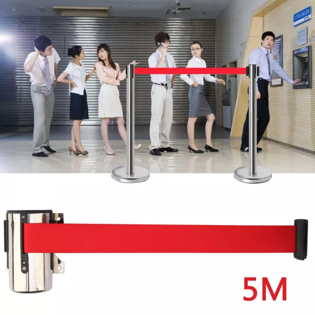 5M Queue Barrier Retractable crowd belt crowd queuing control obstacle rope