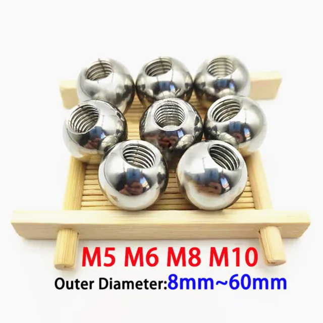 Stainless Steel Ball Threaded Steel Ball Blind Hole Nut Dia 8mm-60mm M5/6/8/10