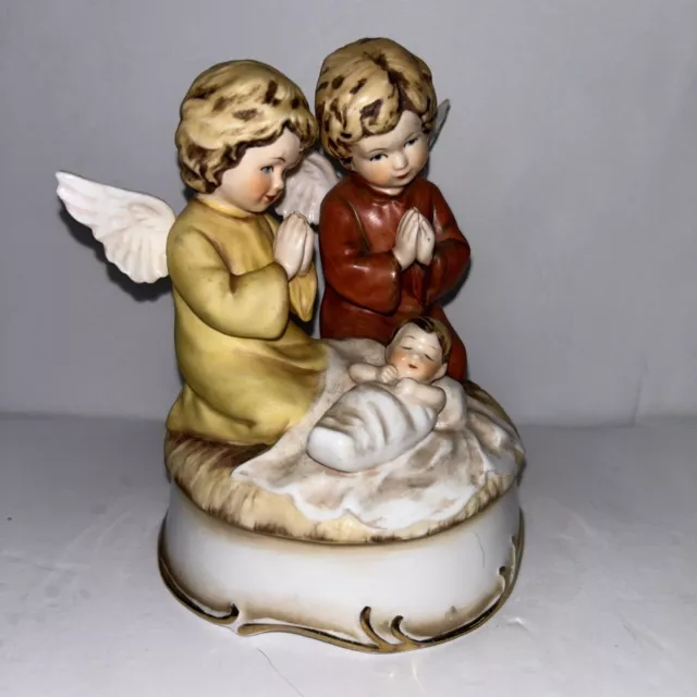 Fuji Angels Music Box We Wish You A Merry Christmas