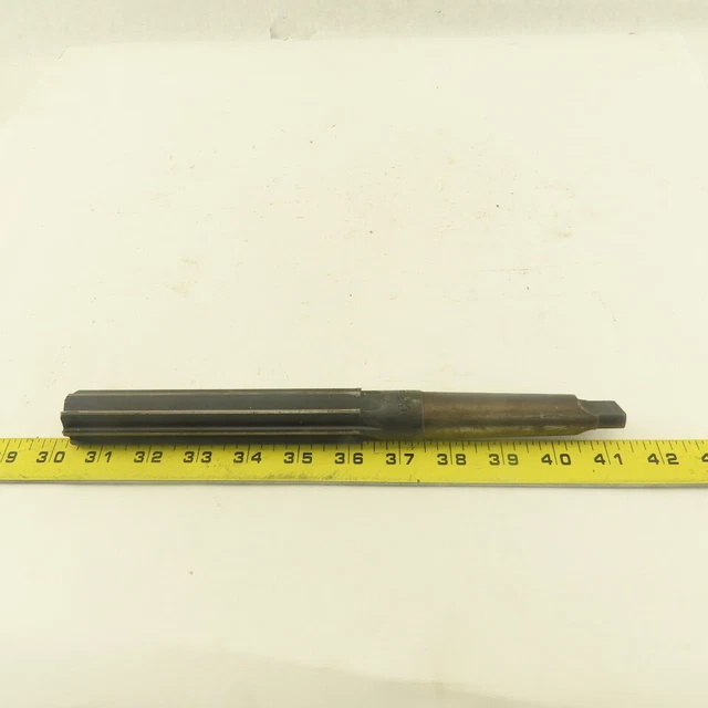 1-1/8" Straight 10 Flute Reamer Morse Taper MT3 Shank 6" Flute Length
