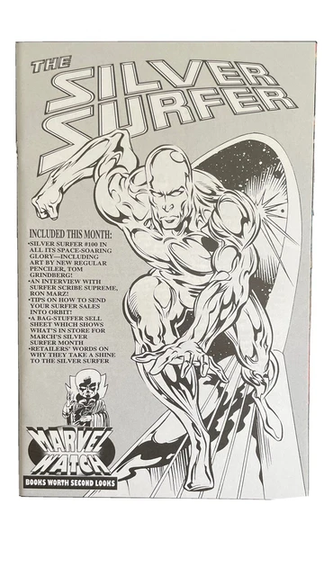 SILVER SURFER 100 MARVEL WATCH VARIANT RARE HTF (1995, MARVEL COMICS) | Combined