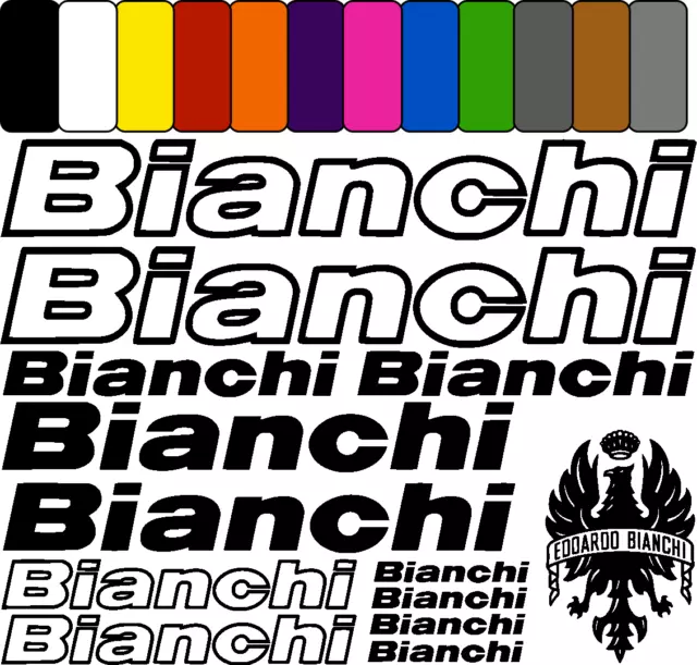 BIANCHI Vinyl Decal Stickers Bike set sticker Aufkleber Satz bicycle cycling mtb
