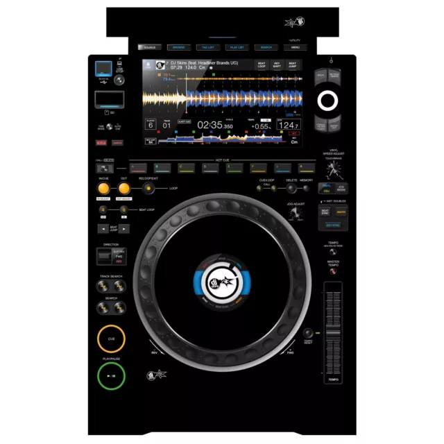 dj-skins kompatibel mit Pioneer DJ - CDJ-3000 Skin - Black