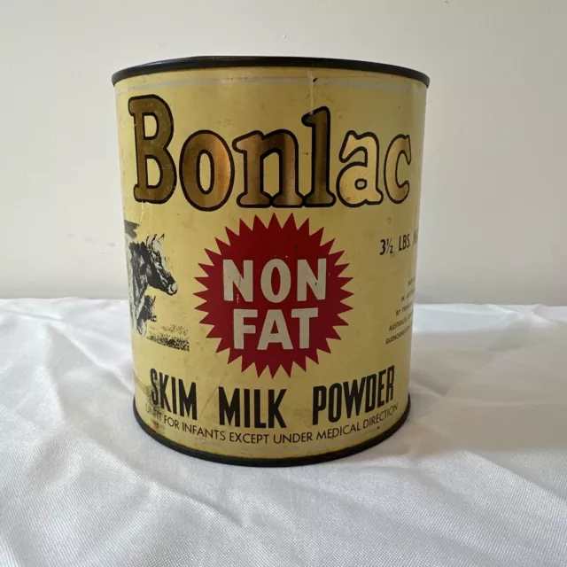 BONLAC MILK POWDER Vintage Australian Kitchenalia 3lb Tin