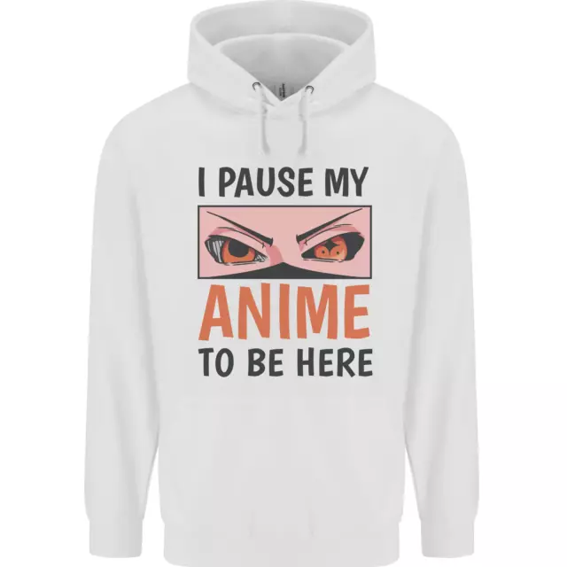 I Paused My Anime To Be Here Funny Childrens Kids Hoodie