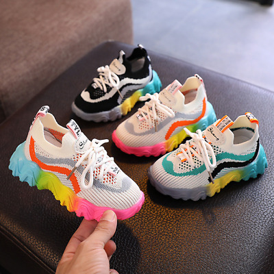 Kids Baby Boys Girls Trainers Shoes Sneakers Infant Toddler Casual Sports Shoes