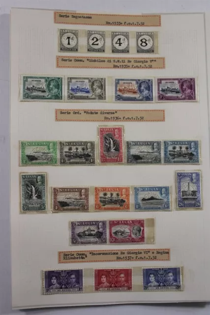 St LUCIA Commonwealth MNH 1933-1954 w/ SPECIMEN Stamp Collection 2