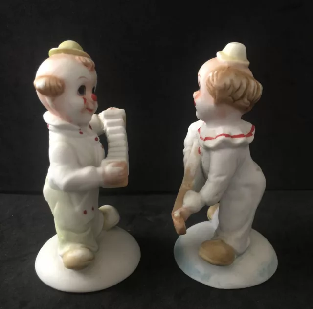 Vintage Art Mark Clowns Playing Instruments Decorative Figure Figurine Display B 3