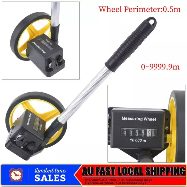 10KM Measure Distance Measuring Wheel Tape Meter Land Trundle Walking Surveyor