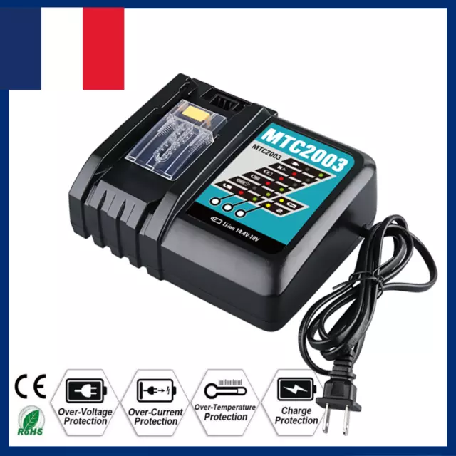 Chargeur de batterie rapide 240V neuf pour Makita DC18RC Li-ion 7.2 -18V BL1860