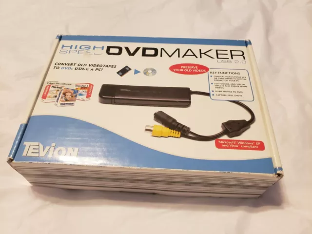 Tevion High Speed DVD Maker USB 2.0 Convert Videotapes to DVDs Using PC