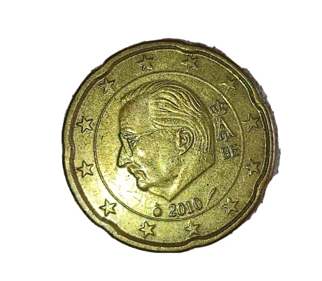 20 cents centimes d'euro Belgique 2010, Laiton