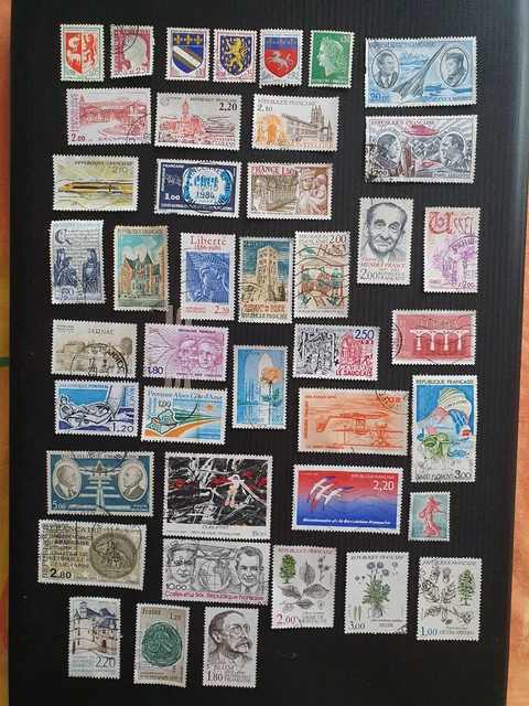 FRANCE - ANNÉES 2022-2023 - Lot de 48 timbres oblitérés - Tous