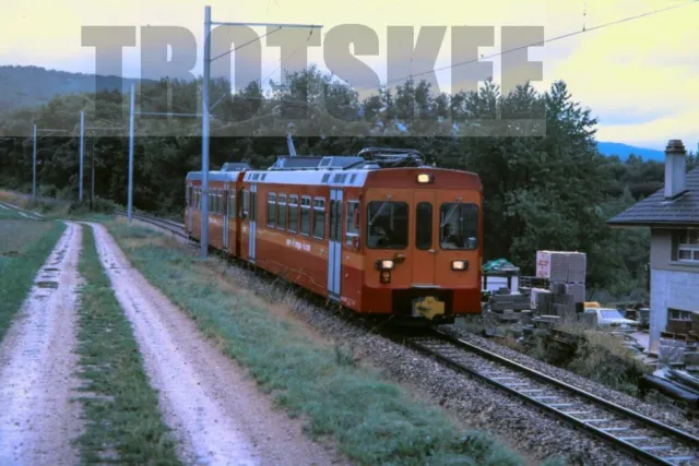 35mm Slide SWITZERLAND NStCM Nyon St Cergue Morez Electric Railcar 205 1986 Orig