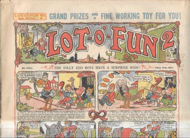 vintage Lot-O-Fun comic No 1105 May 21st 1927