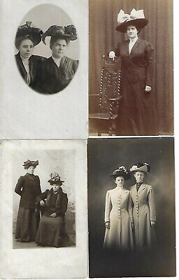 US 1890s HAT FASHIONS OF THE LATE 19th CENTURY COLLECTION OF 8 PHOTO CARDS