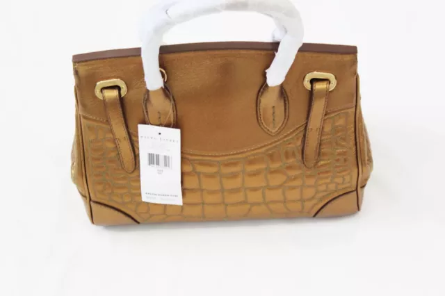 Ralph Lauren Collection Soft Ricky Gold 27 Quilted Nappa Leather Shoulder Bag 3