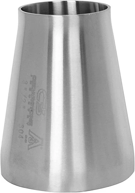 Butt-Weld Concentric Reducer – Polished 3" - 4" - 304 ss - no cert