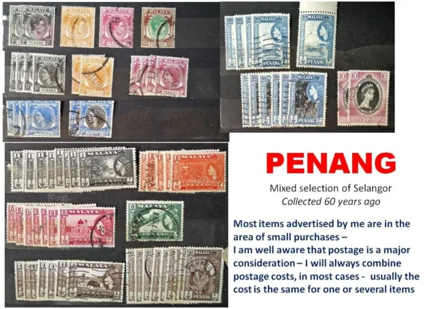 Penang stamps collected 60 years ago