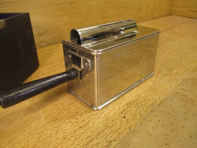 Medizinisches Steril Gerät Sterilbox Instrumentenbox Edelstahl Arzt OVP um 1900 2