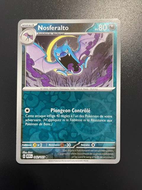 CARTE POKÉMON REVERSE 151 Nosferalto 42/165 VF NEUF EUR 2,00 - PicClick FR
