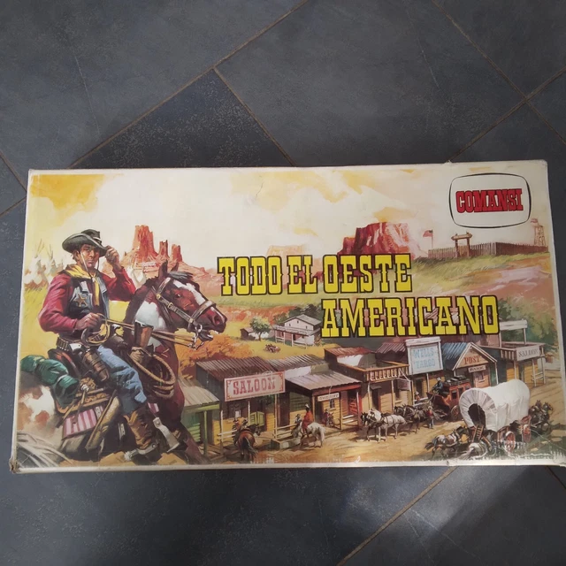 Jouet Ancien Fort Fédéral Comansi – Avec Figurines Et Accessoires – Boîte D'origine