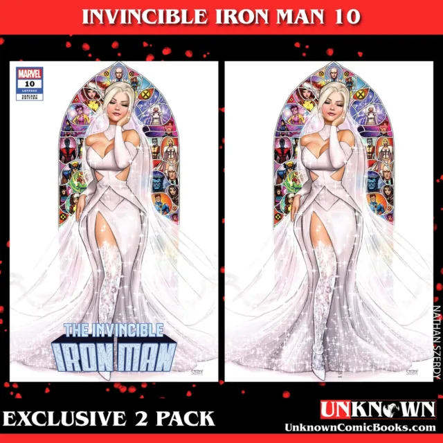 [2 Pack] Invincible Iron Man #10 [Fall] Unknown Comics Nathan Szerdy Exclusive V