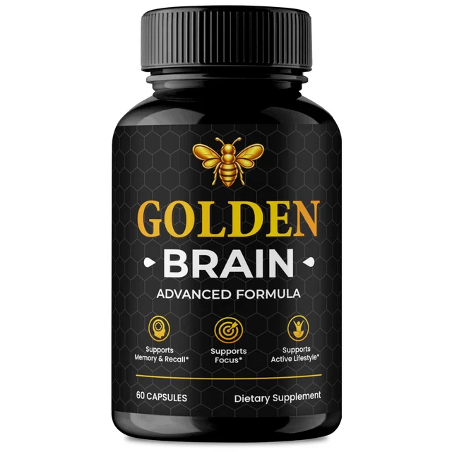 GOLDEN BRAIN NOOTROPIC Natural Brain Health Max Support GoldenBrain 60 ...