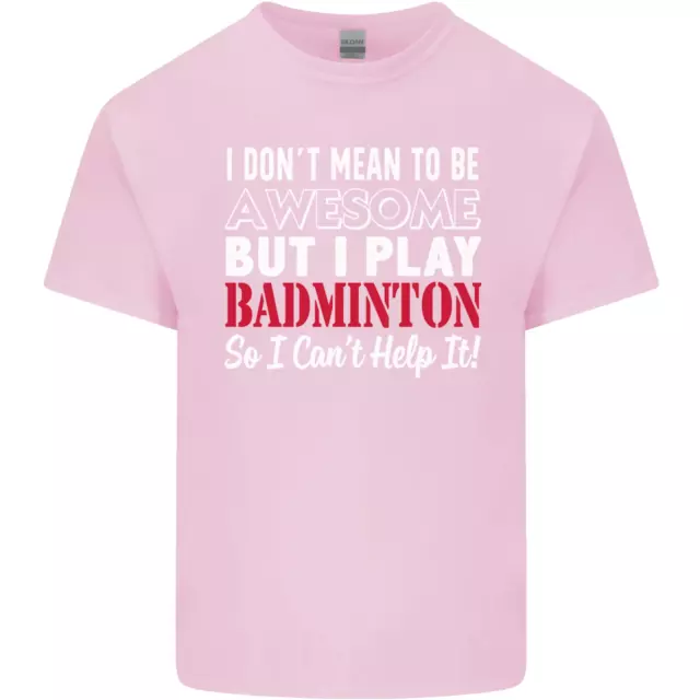 T-shirt top da uomo in cotone I Dont Mean to Be Badminton Player 11